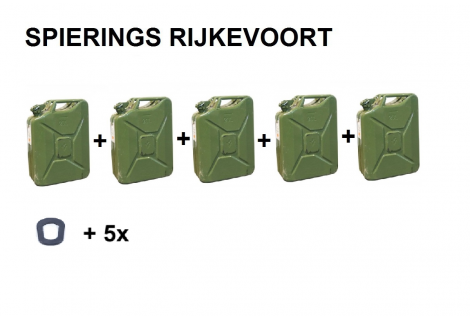 Jerrycan 20L staal gebruikt 5x